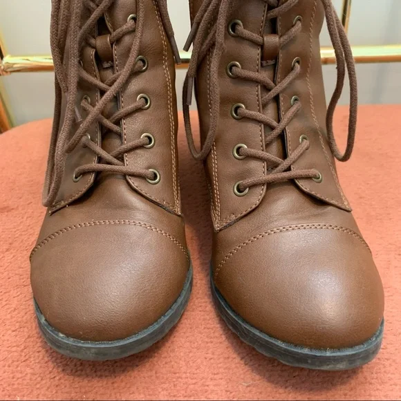 Brash | Brown Riot Combat Boots - Picture 4 of 9